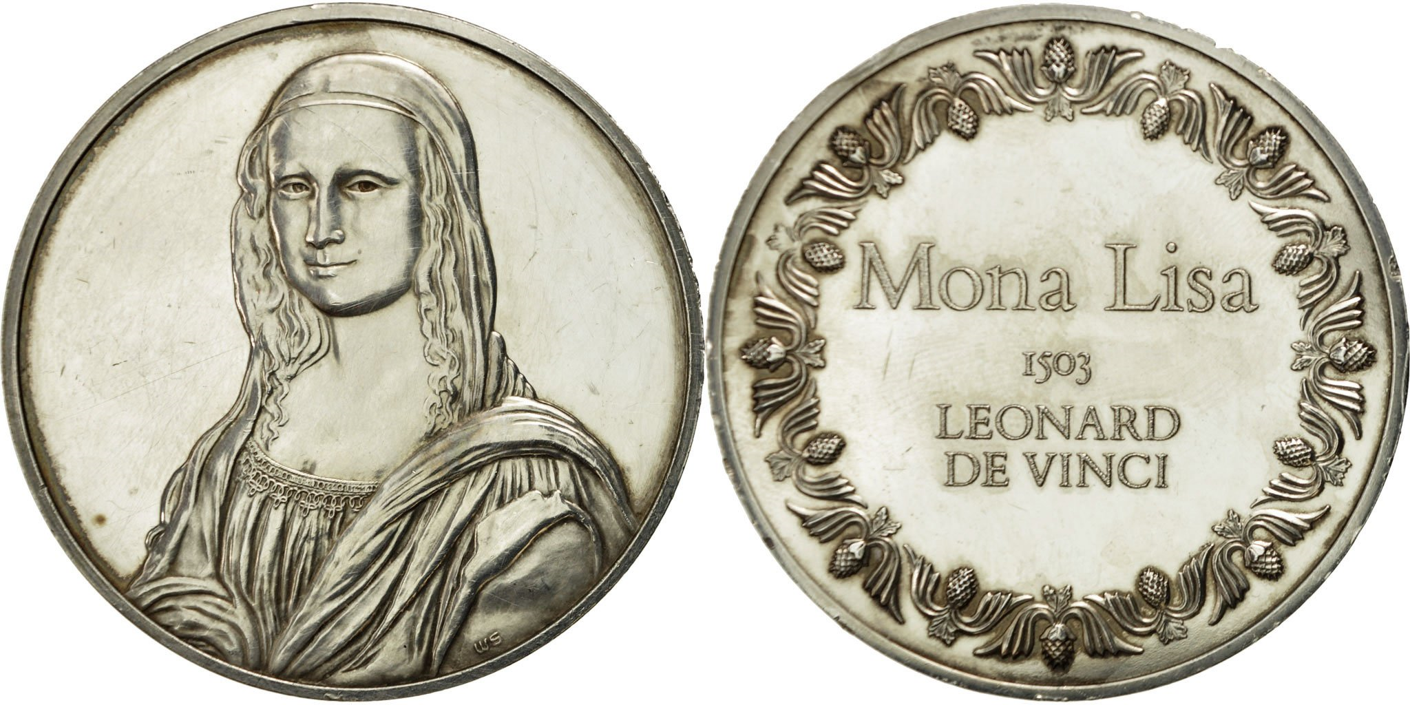 France, Medal, Mona Lisa, Léonard de Vinci, , Silver | Tokens & Medals