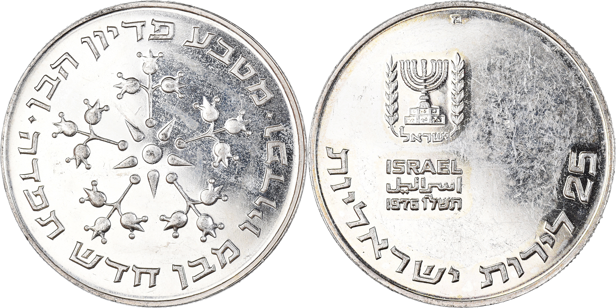 Coin, Israel, Pidyon Haben, 25 Lirot, 1976, Jerusalem, , Silver