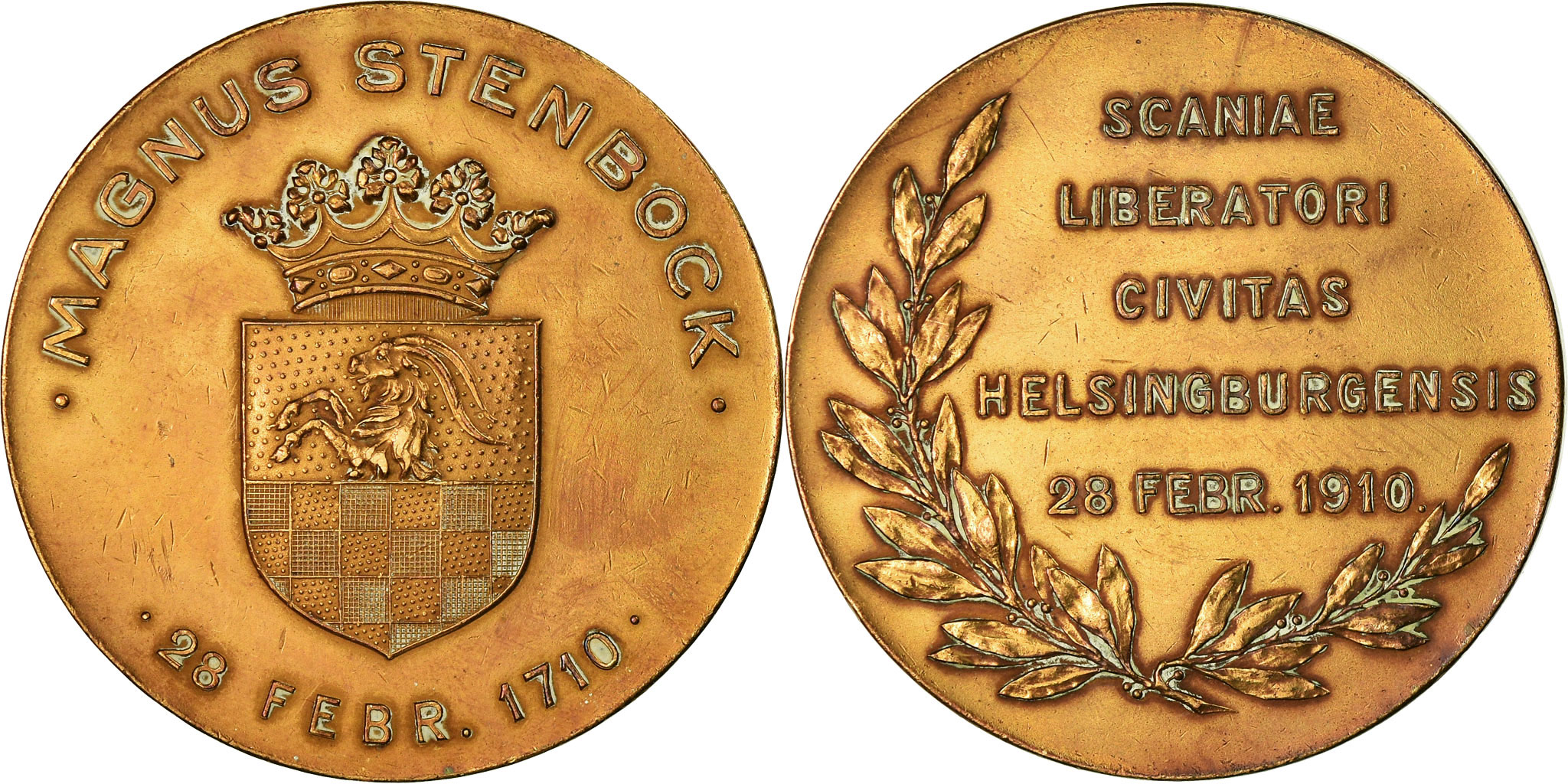 Sweden, Medal, Magnus Stenbock, History, 1910, , Bronze | Tokens