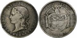 World Coins - Colombia, 50 Centavos, 1879, Medellin, Silver, , KM:161.1