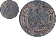 World Coins - France, Napoleon III, 2 Centimes, 1862, Bordeaux, , Bronze, KM:796.6