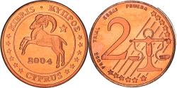 World Coins - Cyprus, Fantasy euro patterns, 2 Euro Cent, 2004, Proof, , Copper