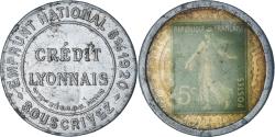 World Coins - France, Credit Lyonnais, 5 Centimes, 1920, Timbre-Monnaie, , Aluminium