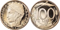 World Coins - Coin, Italy, 100 Lire, 2001, Rome, Proof, , Copper-nickel, KM:159