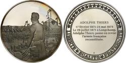 World Coins - France, Medal, Les Présidents de la République, Adolphe Thiers, Silver,