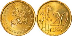 World Coins - Monaco, 20 Euro Cent, 2001, , Brass, KM:171