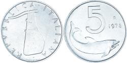 World Coins - Coin, Italy, 5 Lire, 1978, Rome, , Aluminum, KM:92