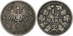 World Coins - GERMANY - EMPIRE, 1/2 Mark, 1918, Berlin, Silver, , KM:17