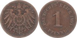 World Coins - Coin, Germany, Pfennig, 1893