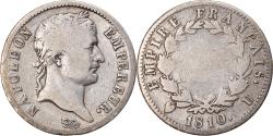 World Coins - France, Napoleon I, 1 Franc, 1810, Torino, Silver, , KM:692.15
