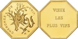 World Coins - France, Token, Amour et Mariage, Voeux, Gilt Bronze, Cherchez ce qui Unit