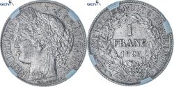 World Coins - Coin, France, Cérès, Franc, 1895, Paris, GENI, MS62, , Silver