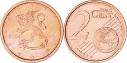 World Coins - Finland, 2 Euro Cent, 2004, Vantaa, , Copper Plated Steel, KM:99