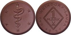World Coins - Weimar Republic, Municipality of Weixdorf, 1 Mark, 1921, , Porcelain