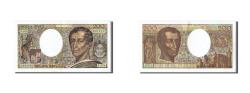 World Coins - Banknote, France, 200 Francs, 200 F 1981-1994 ''Montesquieu'', 1990, AU(55-58)