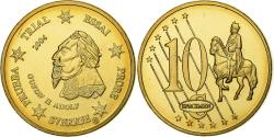 World Coins - Sweden, Medal, 10 C, Essai-Trial, 2004, Copper-Nickel Gilt, Gustav II,