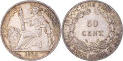 World Coins - Coin, FRENCH INDO-CHINA, 50 Cents, 1936, Paris, , Silver, KM:4a.2