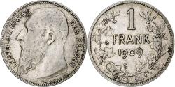 World Coins - Coin, Belgium, Leopold II, Franc, 1909, , Silver, KM:57.1
