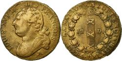 World Coins - Coin, France, 12 deniers françois, 12 Deniers, 1791, Paris, , Bronze