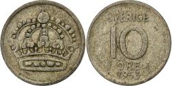 World Coins - Sweden, Gustaf VI, 10 Öre, 1953, Stockholm, Silver, , KM:823