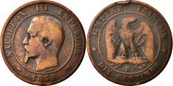 World Coins - Coin, France, Napoleon III, Napoléon III, 10 Centimes, 1855, Rouen,