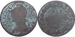 World Coins - France, 5 Centimes, Dupré, Paris, Bronze, , Gadoury:126