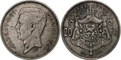 World Coins - Belgium, Albert I, 20 Francs, 20 Frank, 1932, Nickel, , KM:101.1