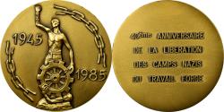 World Coins - France, Medal, 40ème Anniversaire de la Libération des Camps de Nazis, 1985