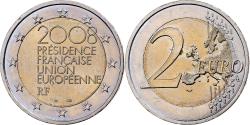 World Coins - France, 2 Euro, Presidency EU, 2008, MDP, Bi-Metallic,