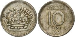 World Coins - Sweden, Gustaf VI, 10 Öre, 1961, Stockholm, Silver, , KM:823