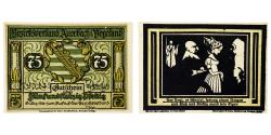 World Coins - Banknote, Germany, Auerbach, 75 Pfennig, personnage, 1921, 1921-07-01
