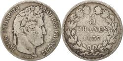 World Coins - Coin, France, Louis-Philippe, 5 Francs, 1837, Strasbourg, , Silver