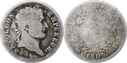 World Coins - France, Napoleon I, Franc, 1809, Paris, Silver, , Gadoury:446, KM:692.1