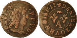 World Coins - Coin, France, DOMBES, Gaston d'Orléans, Denier Tournois, 1651, Trévoux