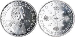 World Coins - Coin, Monaco, 50 Francs, 1974, ESSAI, , Silver, KM:E66, Gadoury:MC162