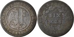 World Coins - Coin, SWISS CANTONS, GENEVA, 6 Sols, 1796, Bern, , Billon, KM:109