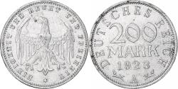 World Coins - Coin, GERMANY, WEIMAR REPUBLIC, 200 Mark, 1923, Berlin, , Aluminum