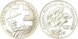 World Coins - Coin, France, Jean Moulin, 100 Francs, 1993, BE, , Silver, KM:1023