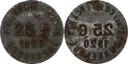 World Coins - France, Société des Commerçants - Dunkerque, 25 Centimes, 1920,
