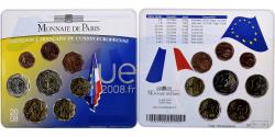 World Coins - France, Euro Set BU, Présidence française de l'UE, 2008, MDP,