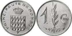 World Coins - Monaco, Rainier III, Centime, 1995, MDP, Série BU, Stainless Steel,