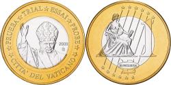 World Coins - Vatican, Benedict XVI, 1 Euro, Trial, 2009, Waldaschaff, Bi-Metallic,