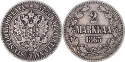 World Coins - Coin, Finland, Alexander II, 2 Markkaa, 1865, Helsinki, , Silver