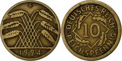 World Coins - GERMANY, WEIMAR REPUBLIC, 10 Reichspfennig, 1924, Stuttgart, , KM 40
