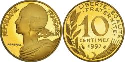 World Coins - Coin, France, Marianne, 10 Centimes, 1997, Paris, Proof,