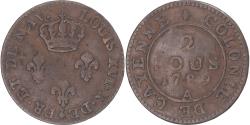 World Coins - Coin, FRENCH GUIANA, Louis XVI, 2 Sous, 1789, Paris, , Billon, KM:1