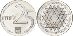 World Coins - Israel, 25 Lirot, 1975, Jerusalem, BE, Silver, , KM:81