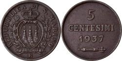 World Coins - Coin, San Marino, 5 Centesimi, 1937, Rome, , Bronze, KM:12