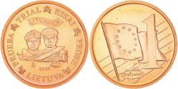 World Coins - Lithuania, Fantasy euro patterns, Euro Cent, 2003, , Bi-Metallic