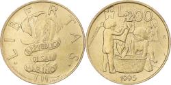 World Coins - Coin, San Marino, 200 Lire, 1995, Rome, , Aluminum-Bronze, KM:329